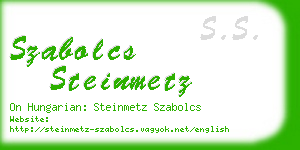 szabolcs steinmetz business card